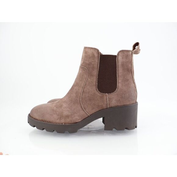 Born Graci Chelsea Boot Size 11 M Lug Sole Brown Leather Block Heel Pull on - Picture 5 of 11